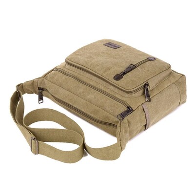 Plátenná taška cez rameno, fľaša, muži, ženy, ležérna, jednoduchá, módna, retro, crossbody, štvorcová, viacvrstvová