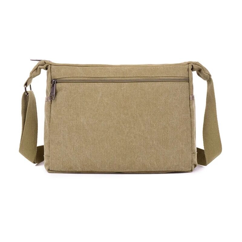 Plátenná taška cez rameno, fľaša, muži, ženy, ležérna, jednoduchá, módna, retro, crossbody, štvorcová, viacvrstvová