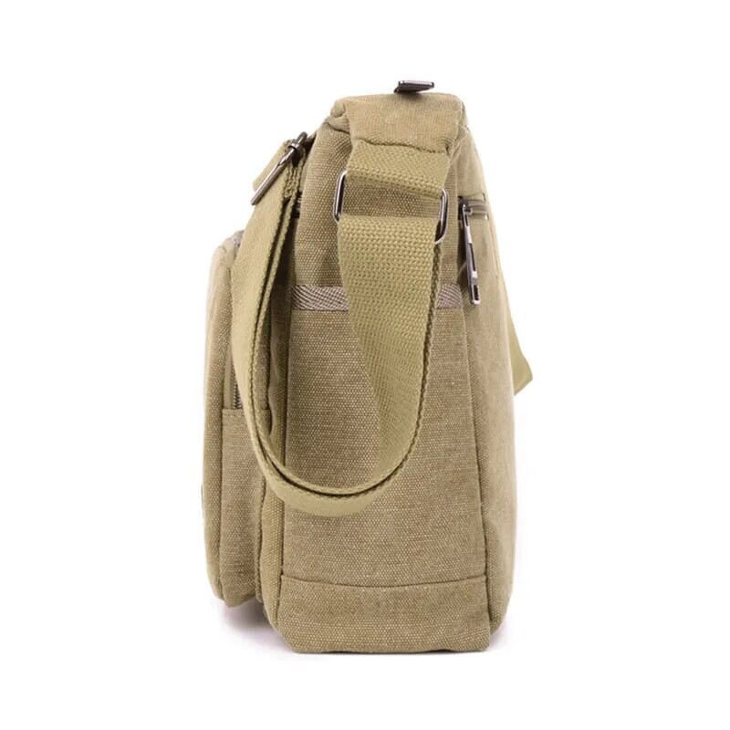 Plátenná taška cez rameno, fľaša, muži, ženy, ležérna, jednoduchá, módna, retro, crossbody, štvorcová, viacvrstvová