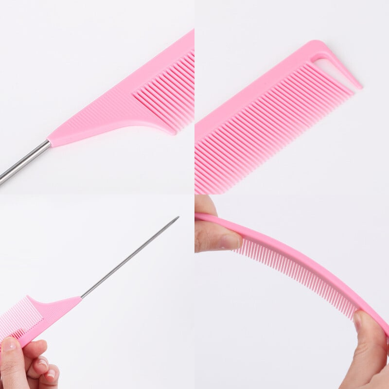 3 τεμάχια Slick Back Σετ βούρτσας μαλλιών Βούρτσα τρίχας Πειρακτική χτένα για γυναίκες Παιδικά αξεσουάρ μαύρα μαλλιά κουρέα