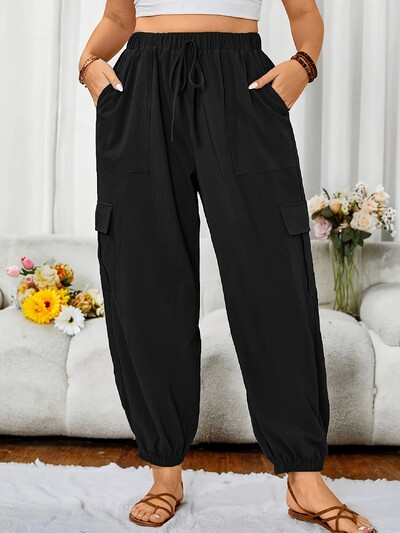 Dámske letné dlhé nohavice Plus Size, ležérne, módne, elastické, s vysokým pásom, dámske nohavice v kórejskom štýle, voľné skladané nohavice
