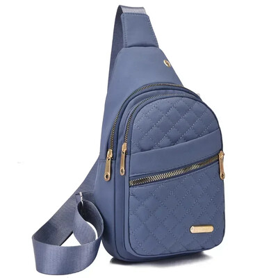 Dámska ružová náprsná taška 2024 Dámsky nepremokavý biely náprsný batoh Taška cez rameno z oxfordskej látky, crossbody taška, cyklistický športový batoh