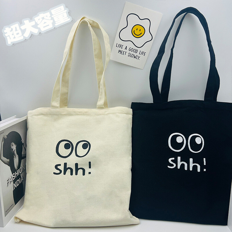 Egyszerű festés, nagy kapacitású vászon kézitáska, napi egy válltáska