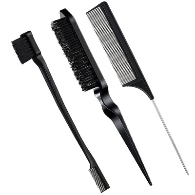Kétoldalas Edge Control hajfésű hajformázó kefe készlet kötekedő fésűtartozékok Slick Back hajkefe férfiaknak Női