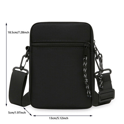 Jednoduchá ležérna mini crossbody kabelka pánska nylonová malá taška cez rameno pre mužov Oxford Messenger telefón bočná taška cez rameno manželské tašky na hrudník