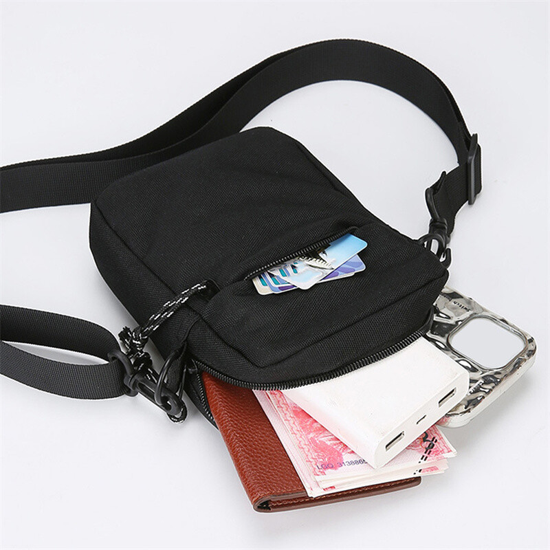 Jednoduchá ležérna mini crossbody kabelka pánska nylonová malá taška cez rameno pre mužov Oxford Messenger telefón bočná taška cez rameno manželské tašky na hrudník