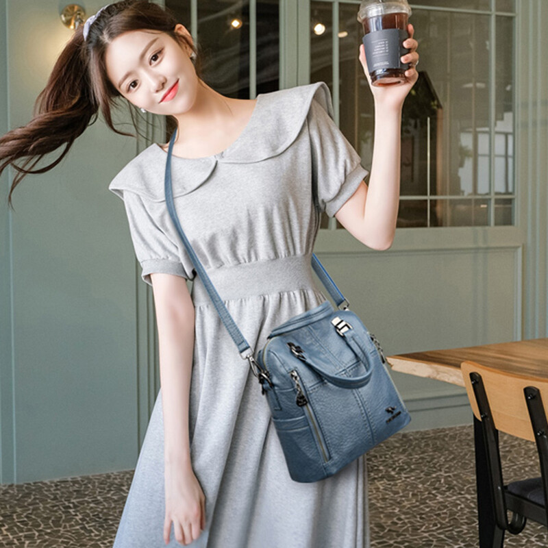 Hot Ale Kiváló minőségű bőr hátizsák női válltáskák Multifunkciós utazó hátizsák Iskolai táskák lányoknak Mochila táska