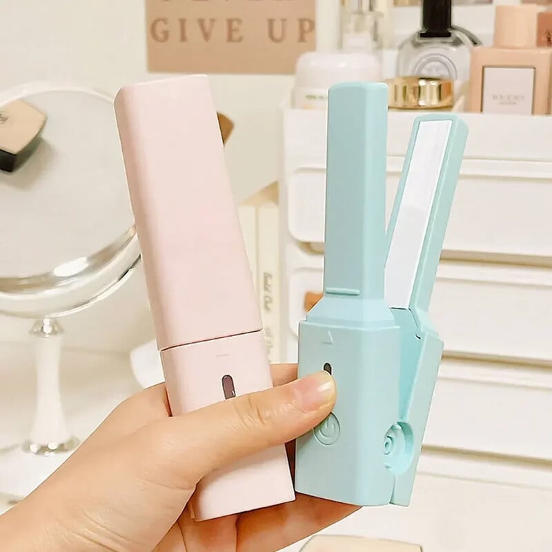 Prenosná kulma na vlasy, mini elektrická dlaha, USB zásuvná, nízkoenergetická kulma na vlasy, dvojaké použitie, styling vlasov