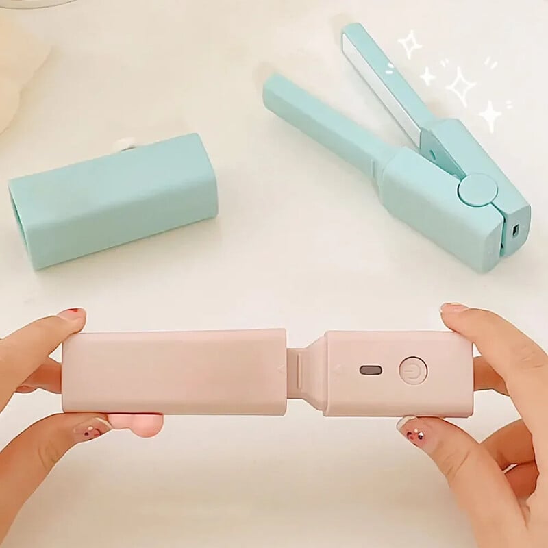 Prenosná kulma na vlasy, mini elektrická dlaha, USB zásuvná, nízkoenergetická kulma na vlasy, dvojaké použitie, styling vlasov
