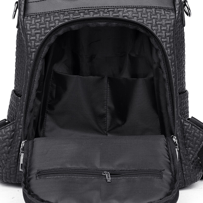 Lopás elleni női hátizsák új divatos válltáska kültéri utazási PU bőr hátizsák napi ingázáshoz számítógépes táska