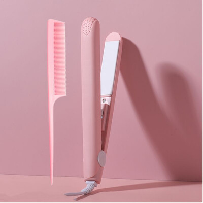 Rozā keramikas plakana dzelzs matu taisnotājs gludai apdarei Keramikas peldošās plāksnes Quick Heat Up Pro Salon Curler matu zizlis