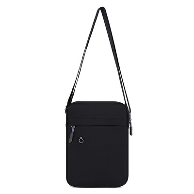 Pánska crossbody kabelka, módna kabelka cez rameno, mini pánska náprsná taška, plátená cestovná kabelka, jednoduchá čierna taška, Bolso Mochila