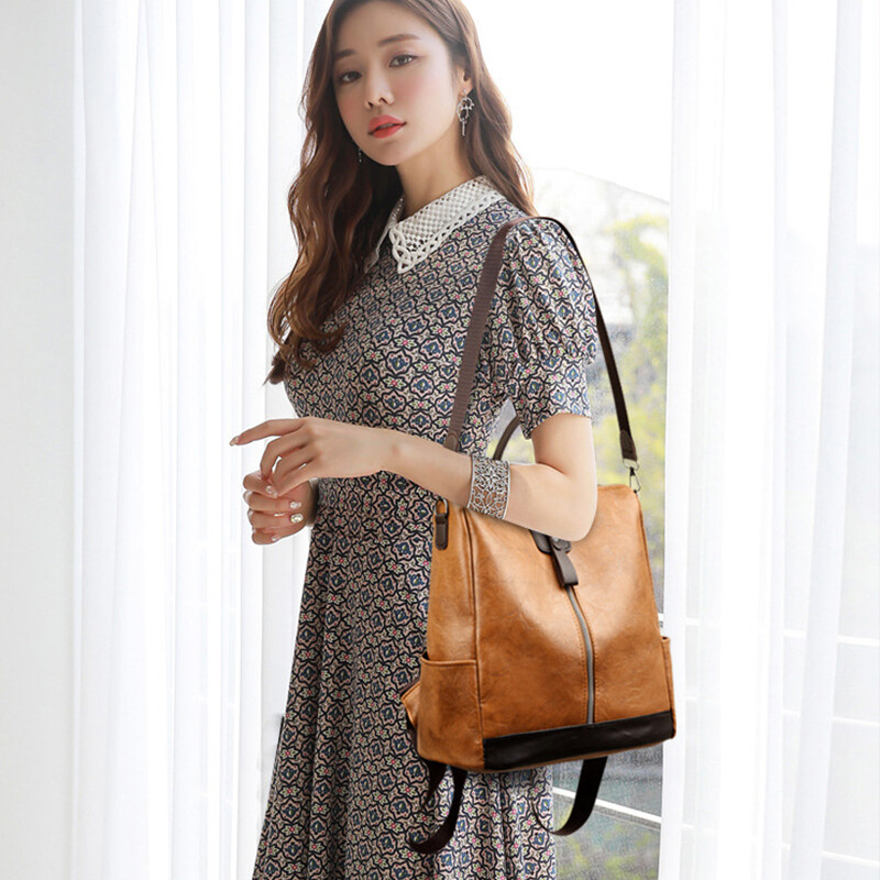 Μόδα αντικλεπτικά γυναικεία σακίδια πλάτης διάσημης μάρκας Υψηλής ποιότητας PU δερμάτινο σακίδιο ταξιδιού Γυναικείες τσάντες ώμου μεγάλης χωρητικότητας