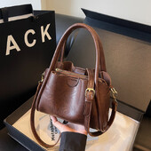 Dámska nová kabelka cez rameno, jednofarebná kabelka z umelej kože, módna ležérna crossbody kabelka