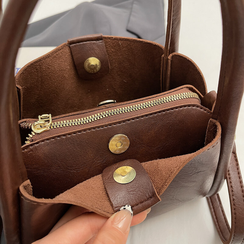 Dámska nová kabelka cez rameno, jednofarebná kabelka z umelej kože, módna ležérna crossbody kabelka