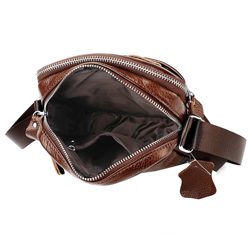 Pánska kožená crossbody kabelka cez rameno, vysoko kvalitná, módna, obchodná, do práce, vodotesná, odolná voči opotrebovaniu