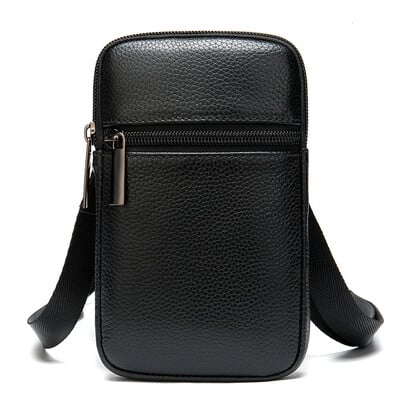 Pánska ležérna kožená taška cez rameno, pánska malá taška na telefón, pánska crossbody taška cez rameno, luxusná crossbody taška