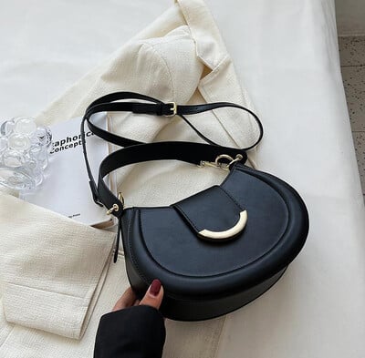 Geantă de damă, la modă, de designer de marcă, cu fermoar, genți de mână mici, geantă de umăr, din piele PU, ocazional, genți hobo