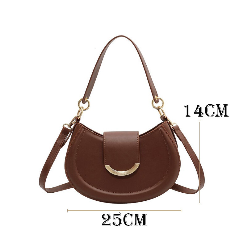 Geantă de damă, la modă, de designer de marcă, cu fermoar, genți de mână mici, geantă de umăr, din piele PU, ocazional, genți hobo