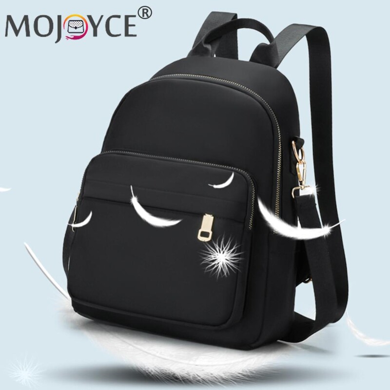 Női klasszikus nejlon tiszta színű női hátizsák nagy kapacitású válltáska nőknek, divatos dekoráció