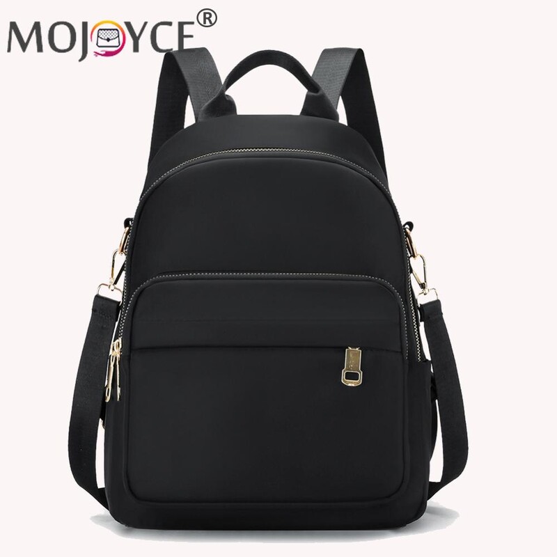 Női klasszikus nejlon tiszta színű női hátizsák nagy kapacitású válltáska nőknek, divatos dekoráció