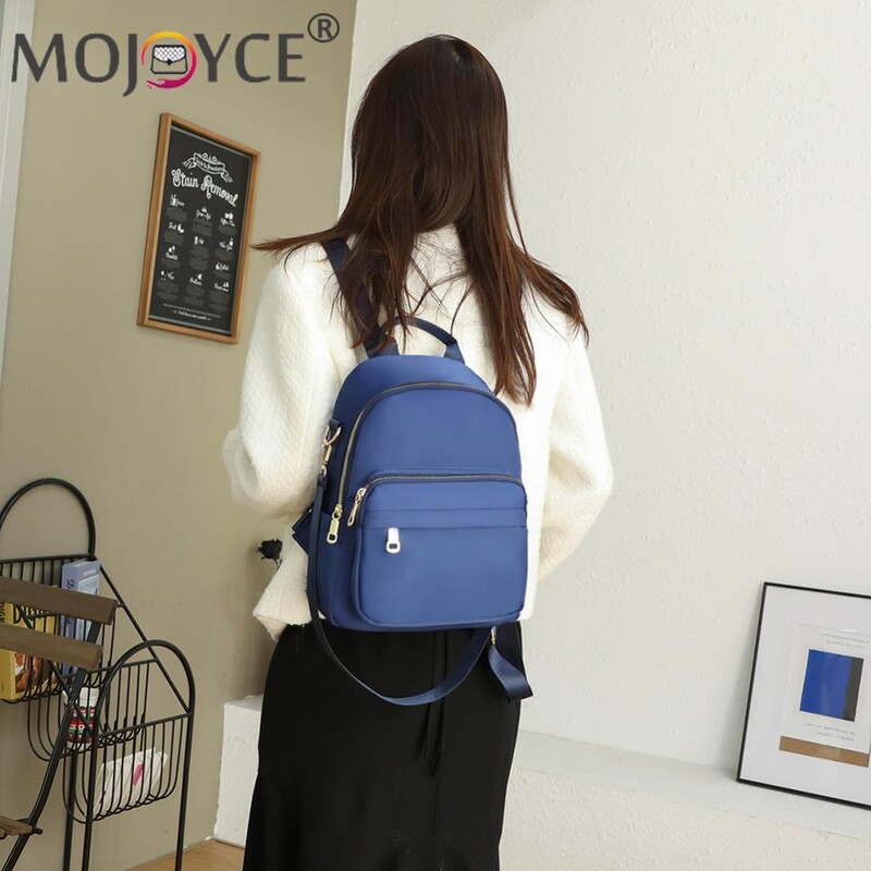 Női klasszikus nejlon tiszta színű női hátizsák nagy kapacitású válltáska nőknek, divatos dekoráció