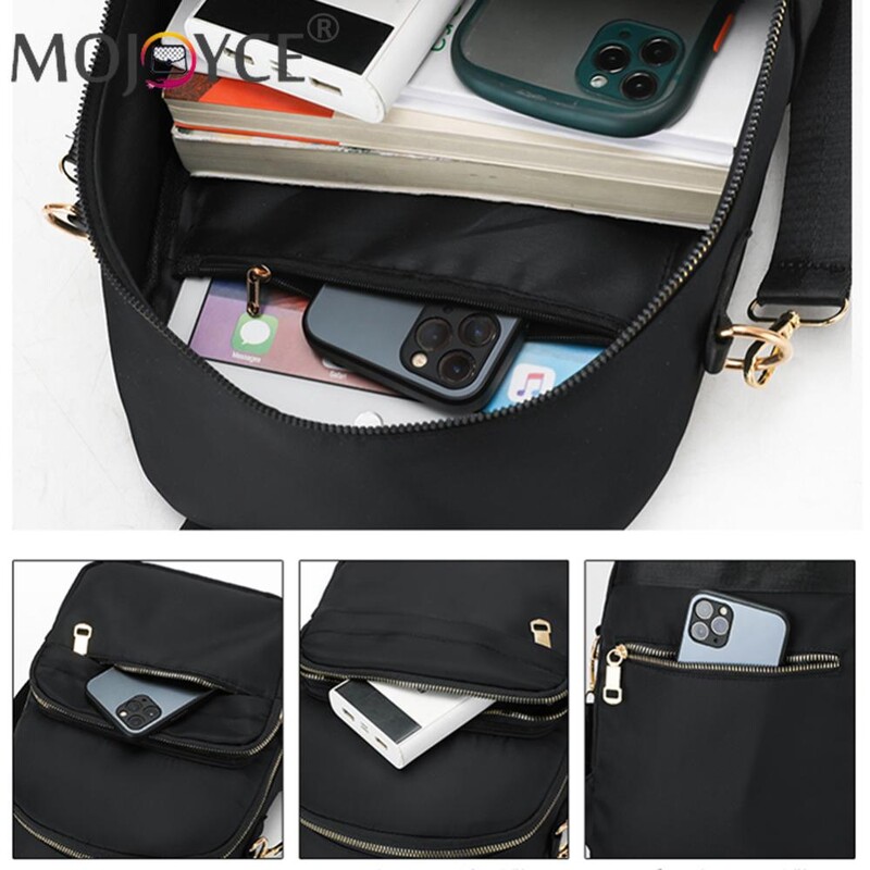 Női klasszikus nejlon tiszta színű női hátizsák nagy kapacitású válltáska nőknek, divatos dekoráció