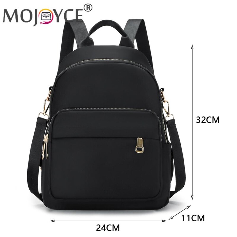 Női klasszikus nejlon tiszta színű női hátizsák nagy kapacitású válltáska nőknek, divatos dekoráció