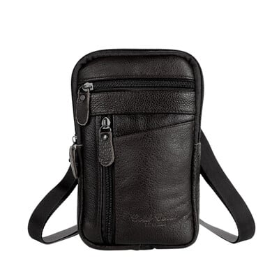 Férfi valódi bőr derékcsomagok Bolsas telefontáska táskák férfi kézitáska táska kis mellkas váll övtáska Crossbody bőr táskák