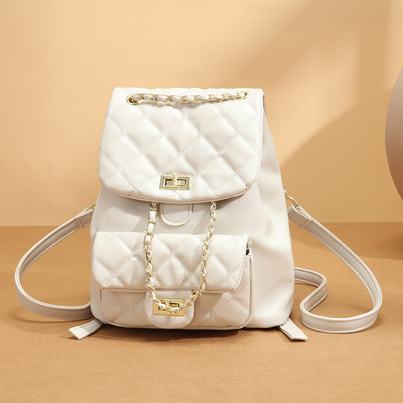 Novi modni ženski ruksaci Mali mirisni vjetar crni lingge korejski stil Lančana torba Leisure Drawstring Ruksaci velikog kapaciteta