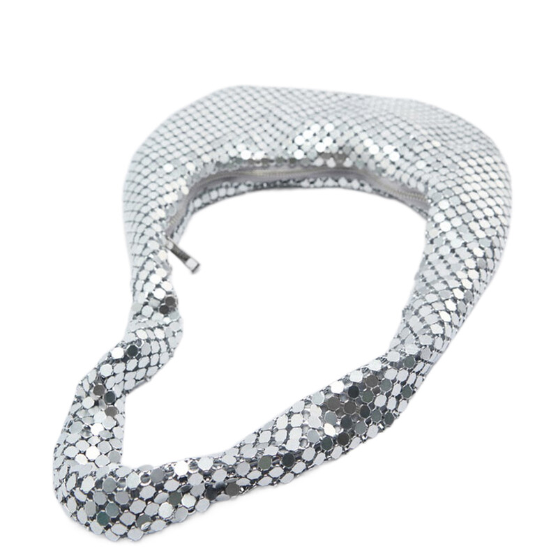 Fogantyúval csillogó esti kuplungtáska luxus tervezői pénztárcák és kézitáskák ezüst válltáskák esküvői partikra