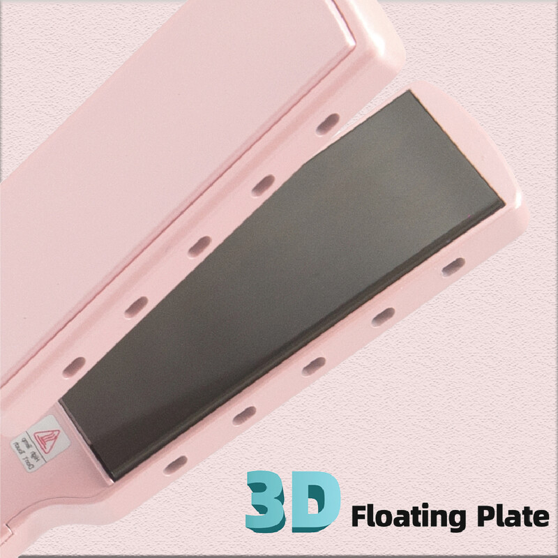 RUCHA Επαγγελματικό ισιωτικό μαλλιών Ευρεία πλάκα από τιτάνιο Επίπεδο σίδερο Οθόνη LCD ταχείας θέρμανσης PTC Θεραπεία Σίδερο και βούρτσα μαλλιών