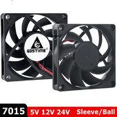 2tk Gdstime 7cm 70mm 70x70x15mm 5V 12V 24V 2Pin Harjadeta alalisvoolu jahutusjahuti korpuse ventilaator 7015 varrukas kuullaager