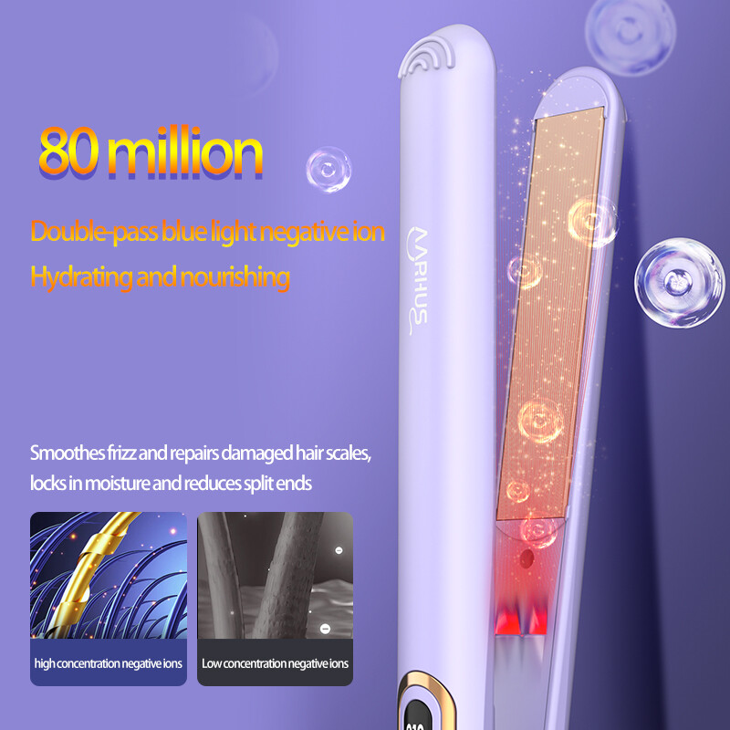 Curler de îndreptat păr pentru femei 2 în 1 Ulei esențial profesional cu ioni negativi pentru întreținere Instrument de styling pentru frumusețe și sănătate