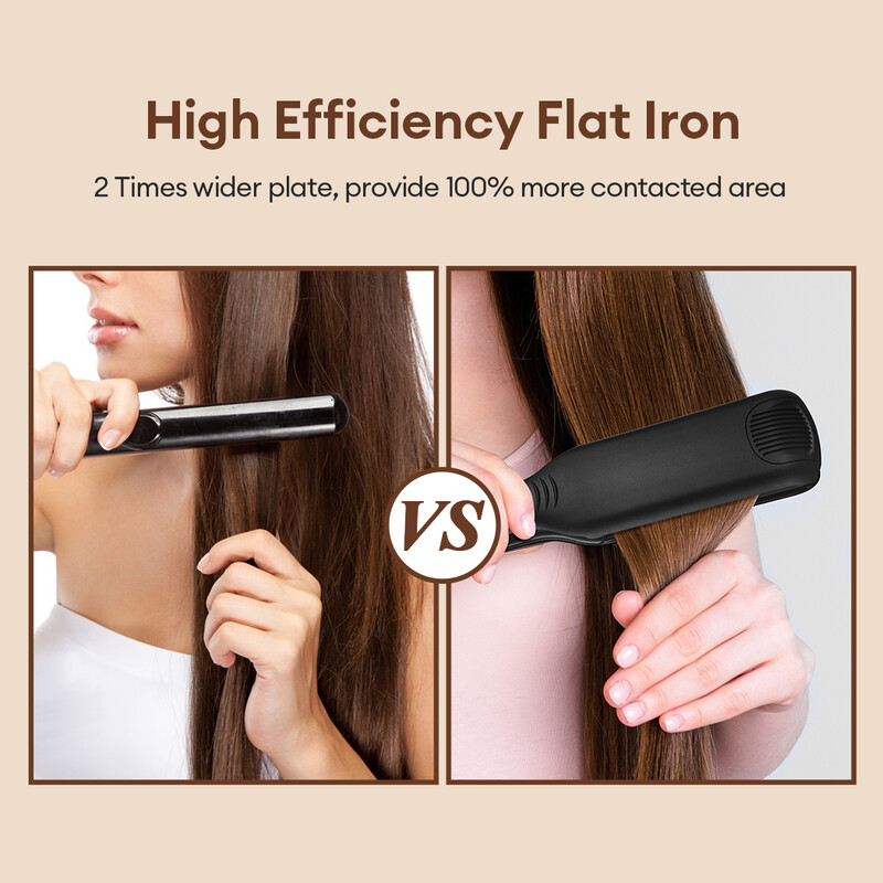 Επαγγελματικό ισιωτικό μαλλιών πλάτους 55 mm Τρισδιάστατη πλωτή πλάκα κεραμικό επίπεδο σίδερο Γρήγορη θέρμανση Εργαλείο περιποίησης ισιώματος μαλλιών