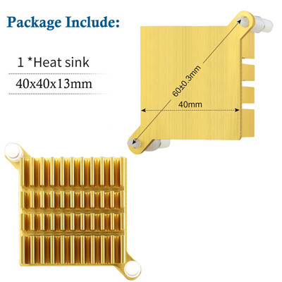 1 vnt Kompiuterio pagrindinė plokštė SouthBridge Northbridge Radiatorius 40x13mm Aliuminis W / Aušintuvo aušinimo ventiliatorius 40mm 12V 3Pin for Chip PC CPU