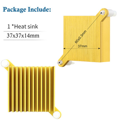 1 vnt Kompiuterio pagrindinė plokštė SouthBridge Northbridge Radiatorius 40x13mm Aliuminis W / Aušintuvo aušinimo ventiliatorius 40mm 12V 3Pin for Chip PC CPU