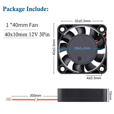 1 vnt Kompiuterio pagrindinė plokštė SouthBridge Northbridge Radiatorius 40x13mm Aliuminis W / Aušintuvo aušinimo ventiliatorius 40mm 12V 3Pin for Chip PC CPU