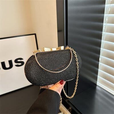 Pochetă de nuntă pentru mireasă, geantă strălucitoare pentru femei, geantă de petrecere de seară, genți de umăr cu lanț, genți de umăr, de lux, cu strasuri de banchet.