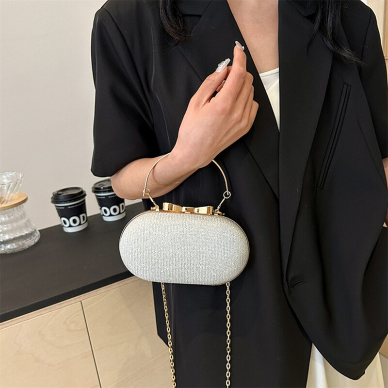 Pochetă de nuntă pentru mireasă, geantă strălucitoare pentru femei, geantă de petrecere de seară, genți de umăr cu lanț, genți de umăr, de lux, cu strasuri de banchet.