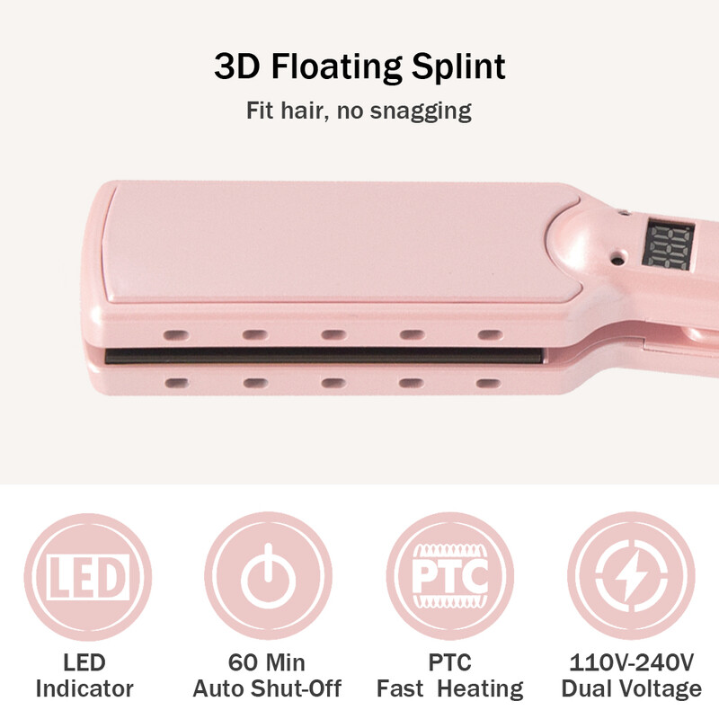 480℉ titán hajvasaló keratin kezelő hajvasaló Professzionális lebegő lapok Hajegyenesítő vasalók 100-240V