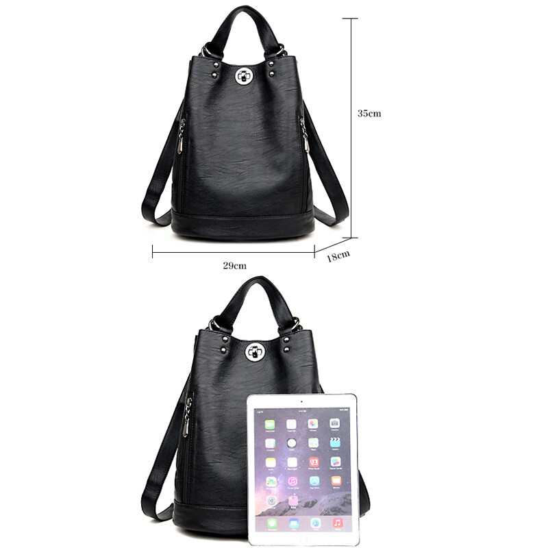 2024. Ženske kožne naprtnjače Višenamjenska ženska vintage torba na rame Ženski ruksak Putna torba velikog kapaciteta Sac A Dos Preppy