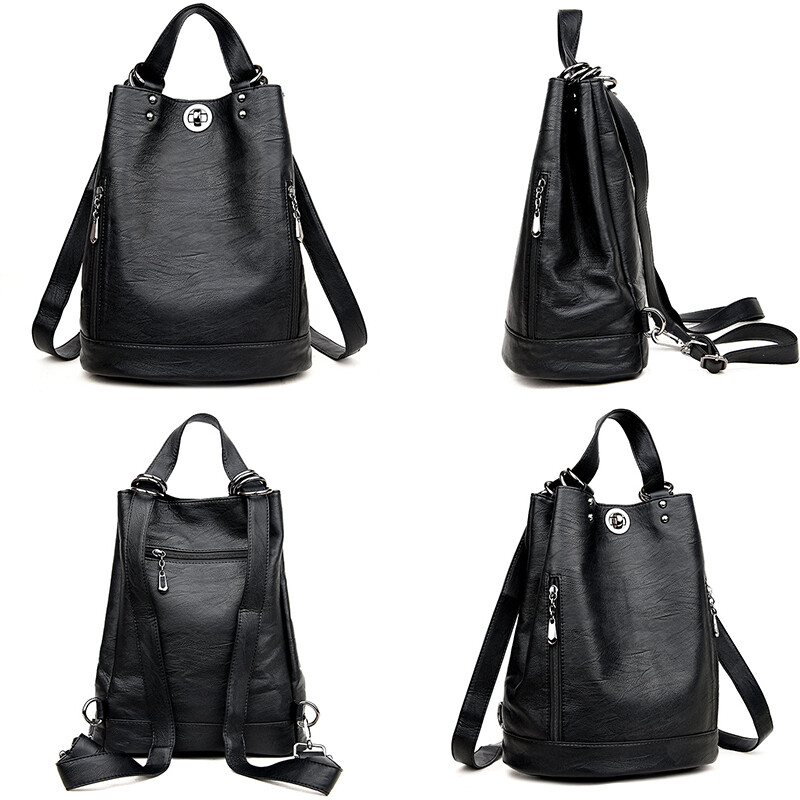 2024. Ženske kožne naprtnjače Višenamjenska ženska vintage torba na rame Ženski ruksak Putna torba velikog kapaciteta Sac A Dos Preppy