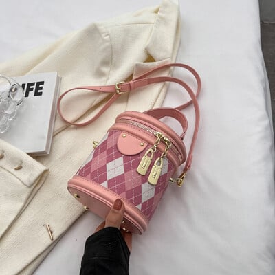 Moteriškas krepšys moterims Madingas Prabangus dizainerio užtrauktukas Mažos rankinės moterims Odinis kibiras pečių krepšys 2023 m. Nauja tendencija pakabukas