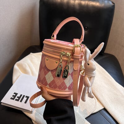 Moteriškas krepšys moterims Madingas Prabangus dizainerio užtrauktukas Mažos rankinės moterims Odinis kibiras pečių krepšys 2023 m. Nauja tendencija pakabukas