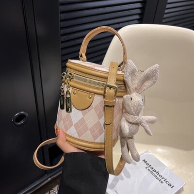 Moteriškas krepšys moterims Madingas Prabangus dizainerio užtrauktukas Mažos rankinės moterims Odinis kibiras pečių krepšys 2023 m. Nauja tendencija pakabukas