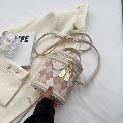 Moteriškas krepšys moterims Madingas Prabangus dizainerio užtrauktukas Mažos rankinės moterims Odinis kibiras pečių krepšys 2023 m. Nauja tendencija pakabukas