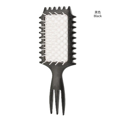 3 în 1 Perie de păr creț Curl Define Perie de styling Perie de descurcarea scobită Perie de păr încâlcit Pieptene de păr scobit din plasă Pieptene de mesaj