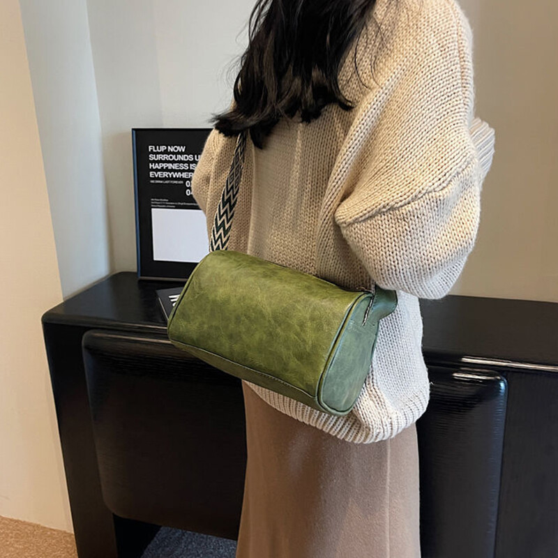 Visokokvalitetna PU kožna torba preko ramena za žene Vintage PU kožna ženska mala ručna torba Jastuk Kurirska torba