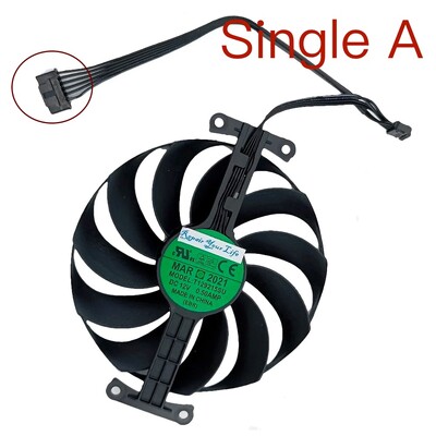 95 mm T129215SU VGA aušinimo ventiliatoriaus aušintuvas, skirtas ASUS GeForce RTX 3060 Ti 3060ti RTX3070 DUAL OC GPU grafinės vaizdo plokštės ventiliatoriams 12V 6Pin